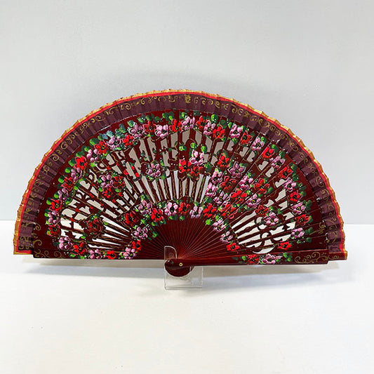 Bordeaux and flowers fan